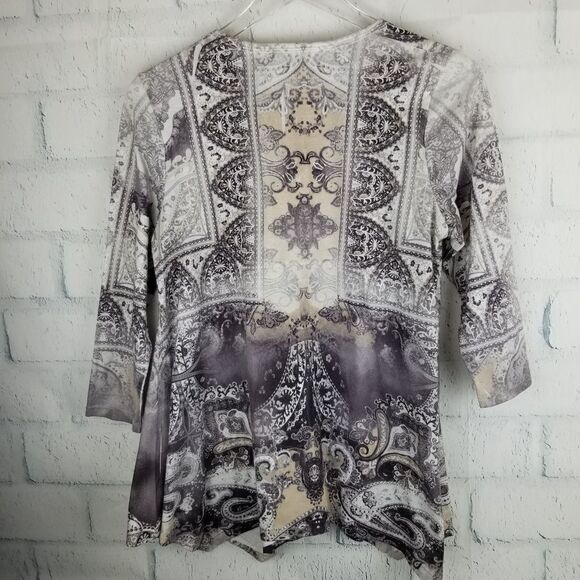 UNITY World Wear Ornate Assymetrical Tunic Top. - Picture 4 of 6